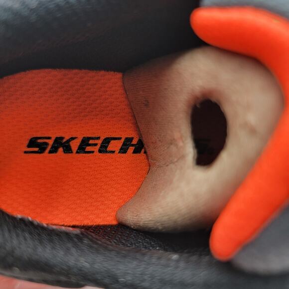 Skechers Bounder Kids Sz 11 Charcoal/Orange 403908L/CCOR NIB - Picture 7 of 12